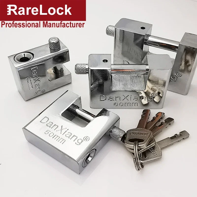 Square Padlock Key Lock 40-70mm for Gate Door Bicycle Motorcycle Cabinet Air Box Home Security DIY Hardware Rarelock MS423 I