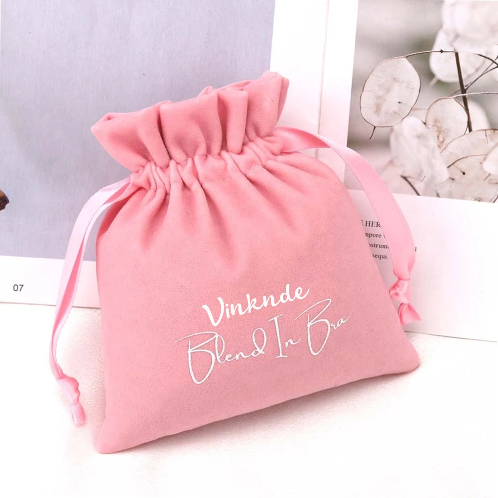 

Зеленый фланелевый бархатный мешочек на шнурке для украшений, персонализированная подарочная упаковка, органайзер для серег, колец, косметики, пылезащитный мешочек с логотипом