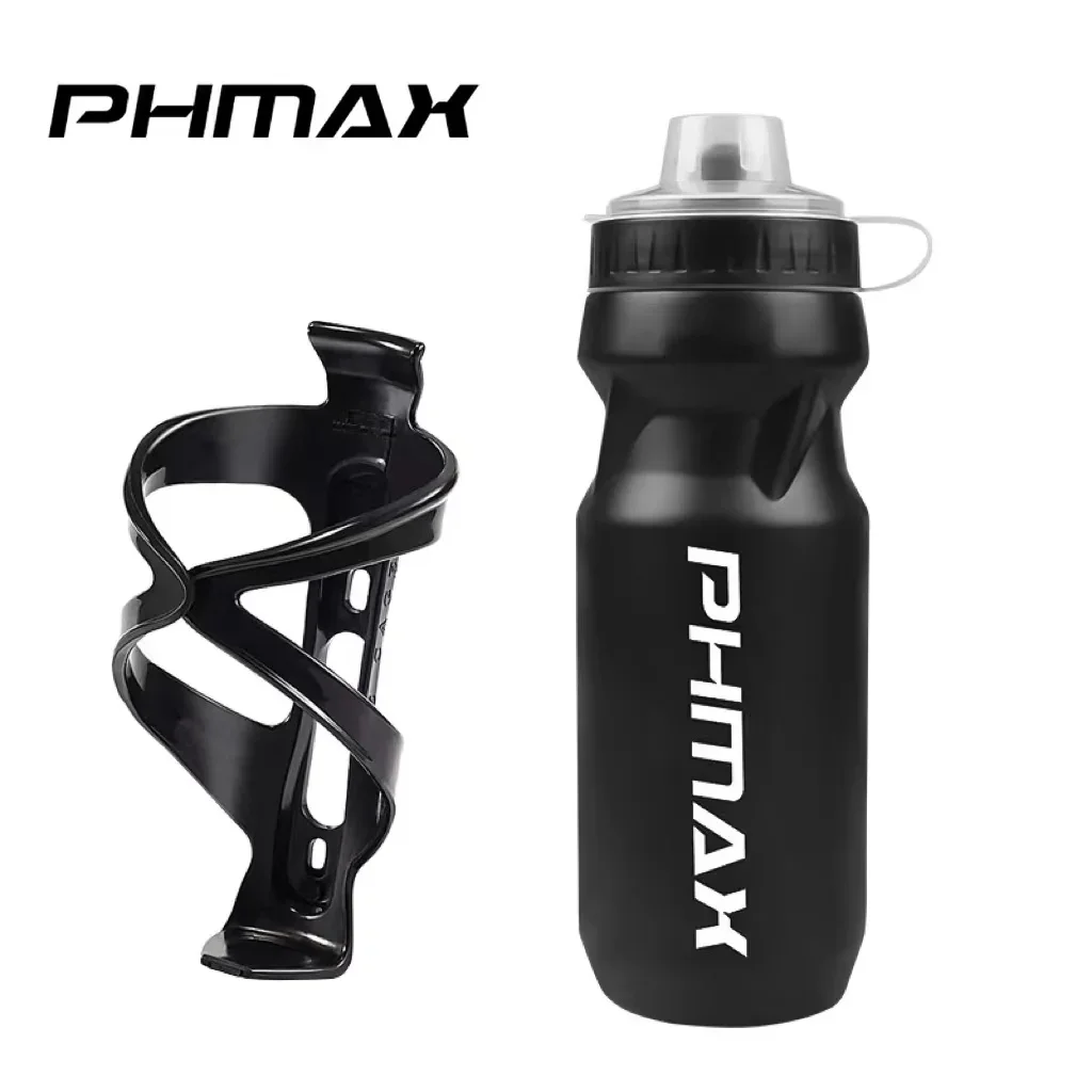 PHMAX Cycling Water Bottle 610ml Mountain Road Bicycle Squeeze Cup With Bottle Cage Outdoor Sports Portable Bike Water Bottle