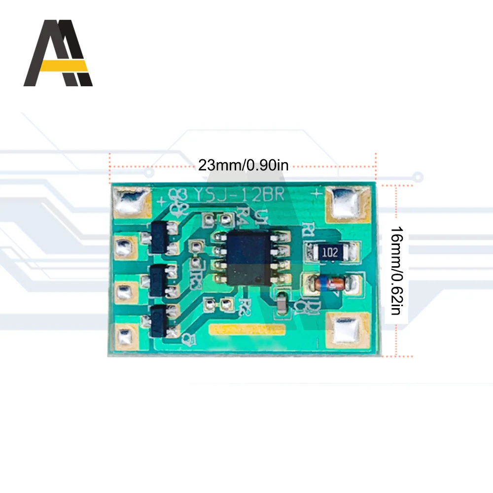 3V-12V Slow Breathing Light Module 3-way 300mAh Light with Slow Flashing Light Gradually on And Off Chip Light Up And Fade Away