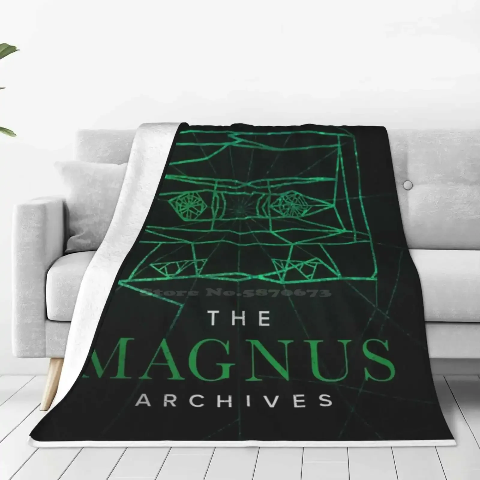 The Magnus Archives Logo ( Season 5 ) ( Square Block Logo ) New Arrival Fashion Leisure Warm Flannel Blanket The Magnus