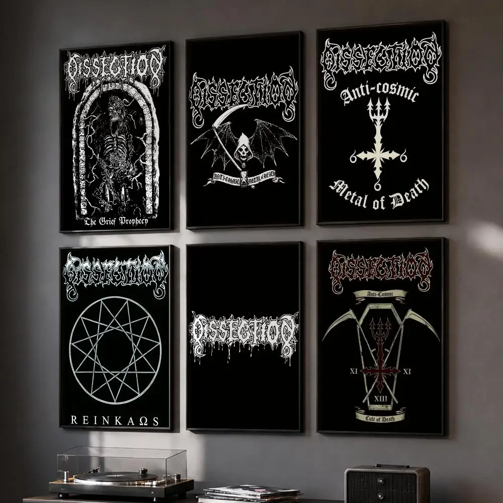 Heavy Metal band D-Death Dissection Poster HD Home Wall Stickers House hallway Living Room Bedroom Bar Office Decor Art Prints