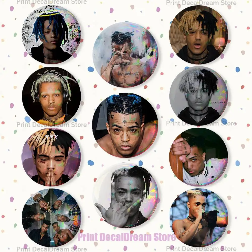 

Rapper X-XXXtenations Badges Creative Tinplate Button Pins Brooch Creative Quotes Badge Clothes Backpack Jewelry Gift
