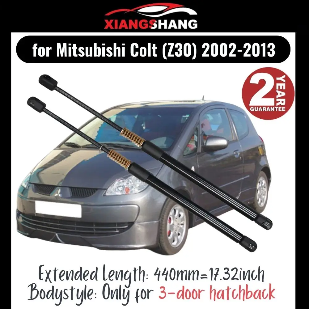 

2pcs Rear Auto Open With Spring Damper for Mitsubishi Colt (Z30) 3-door hatchback 2002-2013 Trunk Boot Gas Charged Gas Struts