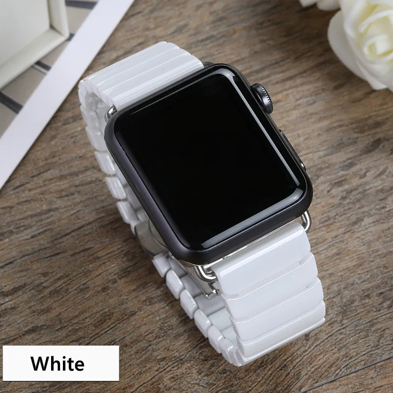 Ceramic Strap for Apple Watch Band 44mm 40mm 45mm 42mm 38 41 Butterfly buckle bracelet iWatch series 6 se 7 8 9 ultra 49mm band