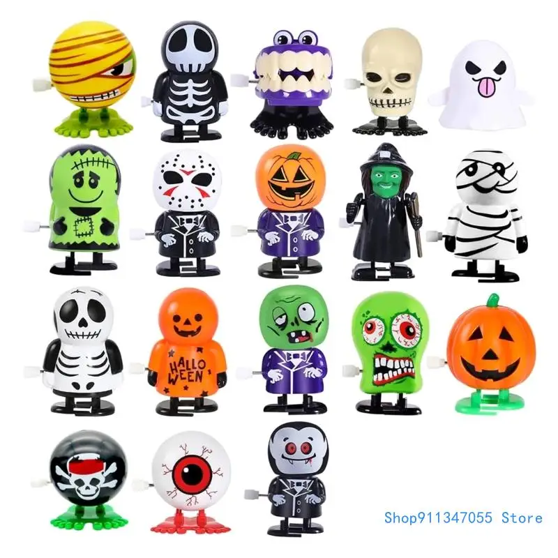 Wind-up Toy Set 18Pcs Halloween Spoof Figurine Preschooler Gift Supply Drop shipping