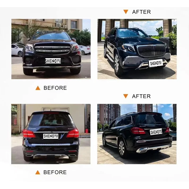 

Brand New Car Body Kit Bumper Eyebrows for GLS X166 2016-2019 Upgr to Model