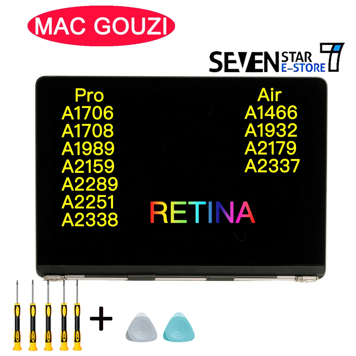 

New MAC GOUZI LCD Screen Display For MacBook Pro Air Retina A1466 A1706 A1989 A2159 A2289 A2251 A2337 A2338 A1932 A2179 LCD