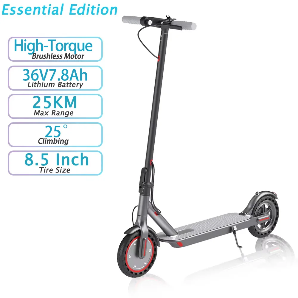 ATSANT elektrische scooter voor volwassenen, met opbergvak voor de zitting, krachtige 36V 7,8Ah batterij, een actieradius van 25 km, slimme app en een 8,5 inch inklapbaar ontwerp, ideaal voor