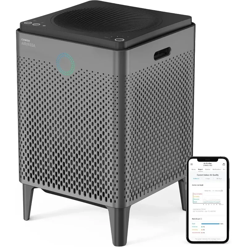 Coway Airmega 400S(G) App-Enabled Smart Technology Compatible with Amazon Alexa True HEPA Air Purifier, Covers 1,560 sq. ft