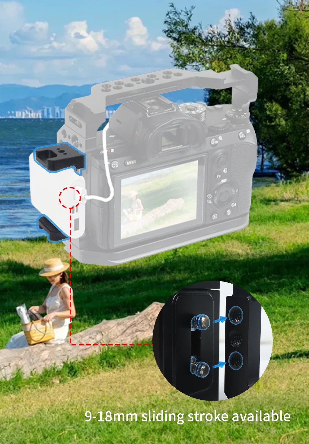 Universal Mobile Power Bank Halter SSD Halterung Clamp 53-83mm Quick Mount Kalten Schuh für DJI Mic SLR Kamera telefon Stativ Vlog Clip – Detail 22