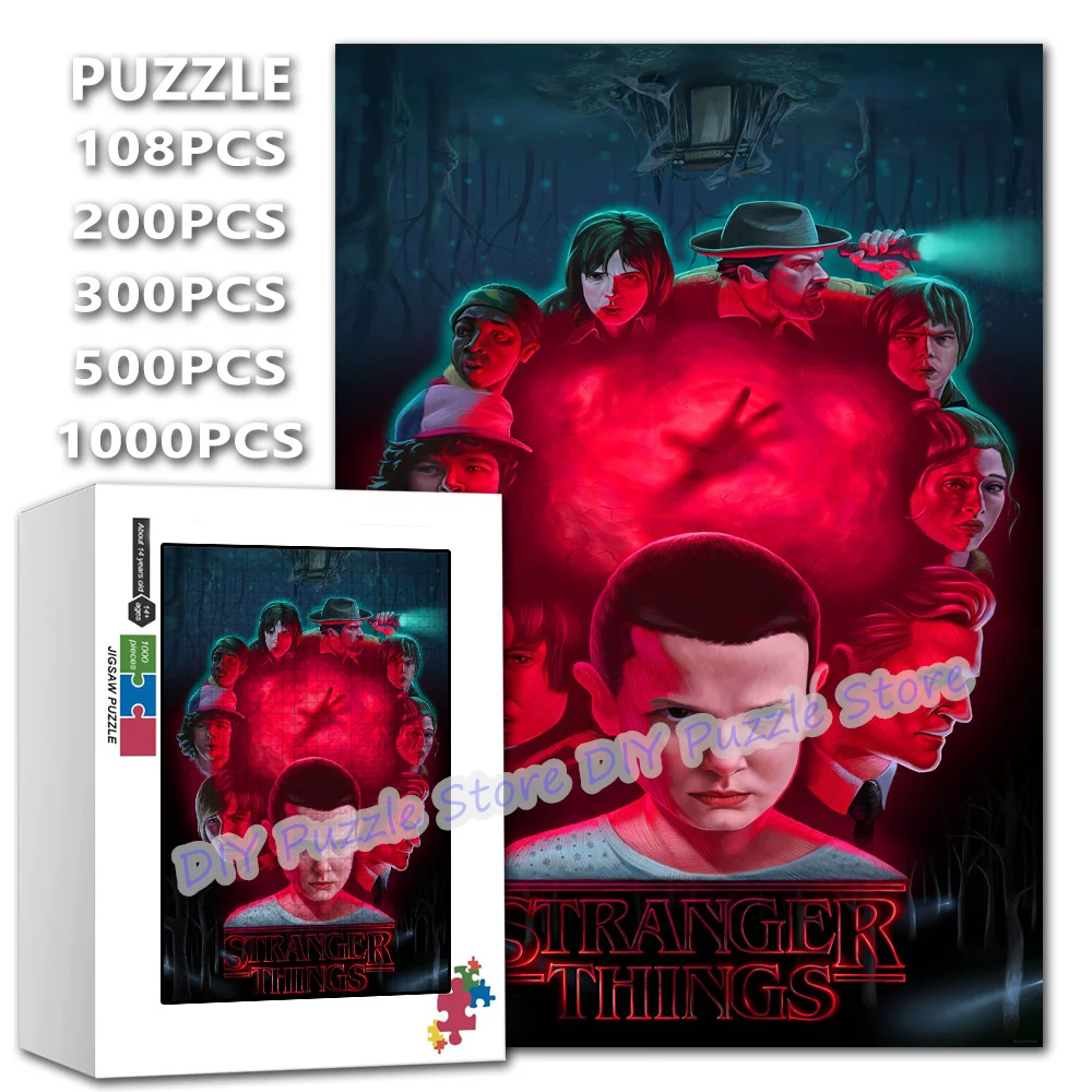 

Stranger Things Diy Creative Assembled Puzzle Jigsaw Horror Tv Show Print Puzzles Intelligence Creative Puzzles Gifts