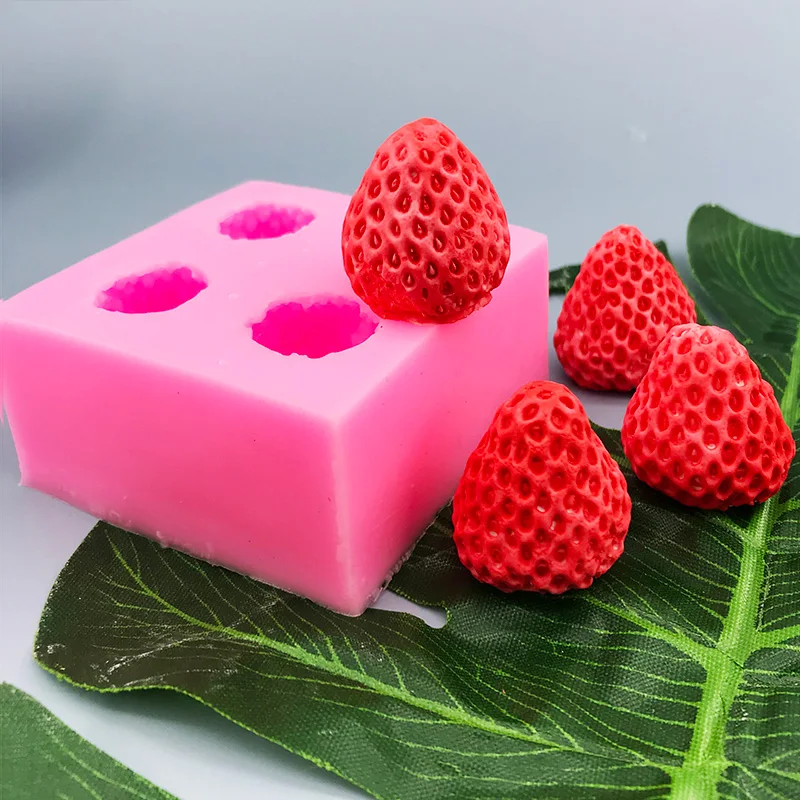 Fruit Strawberry Silicone Mold Fondant Chocolate Jelly Making Cake Tools Decorating DIY Plaster Clay Resin Art