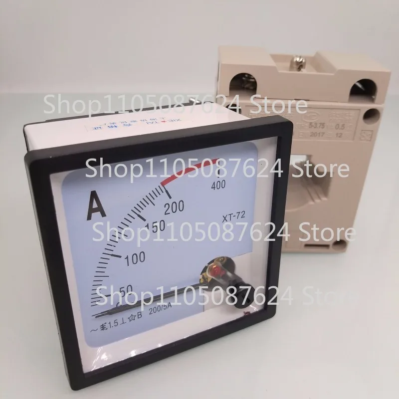 ZZZ  1Pcs  AC 0~200A Analog AMP Current Panel Meter Ammeter & Current Transformer