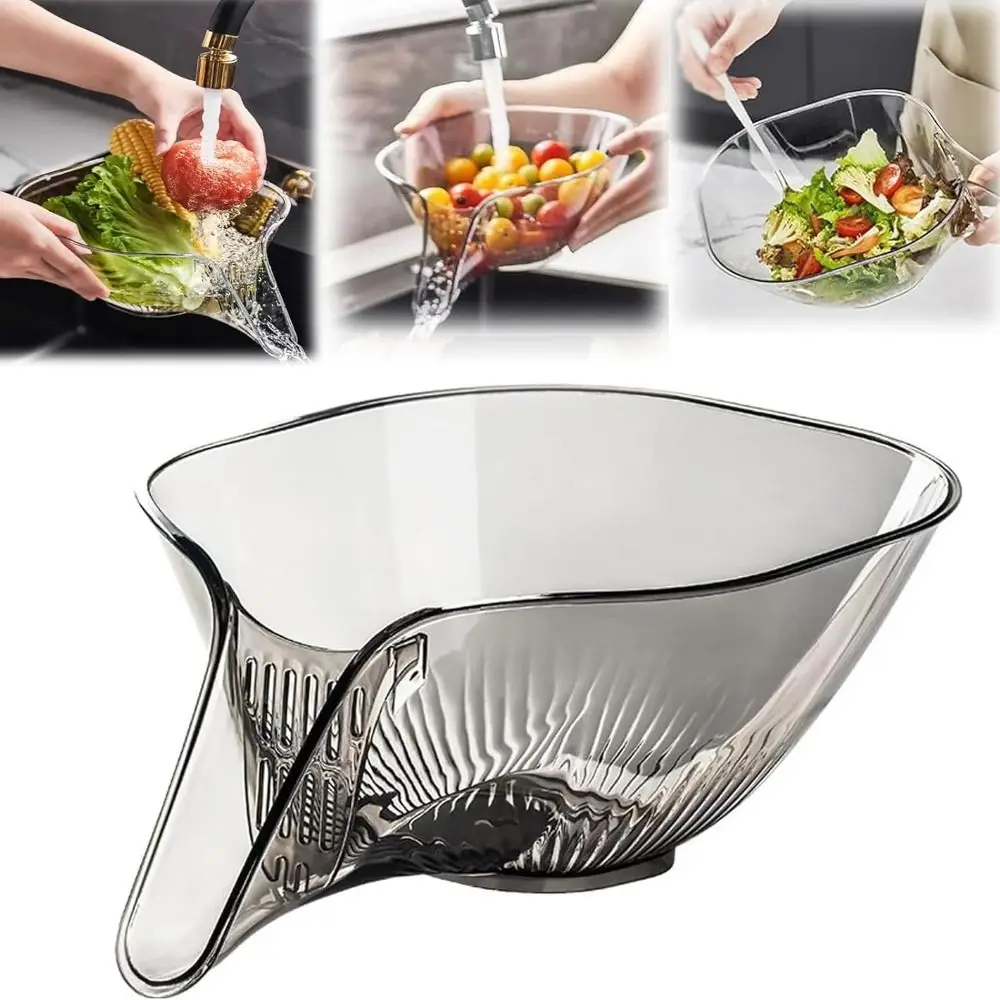 Multifunctional Drain Basket Drain Bowl Household Sink Vegetable Basin Kitchen Washing Fruit Plate Plastic