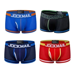 4PCJockmail Calzoncillos Tipo Calzones De Malla En U, Para Hombre, Ropa Interior Cómoda Sexy Sports Fitness Panties lingerie