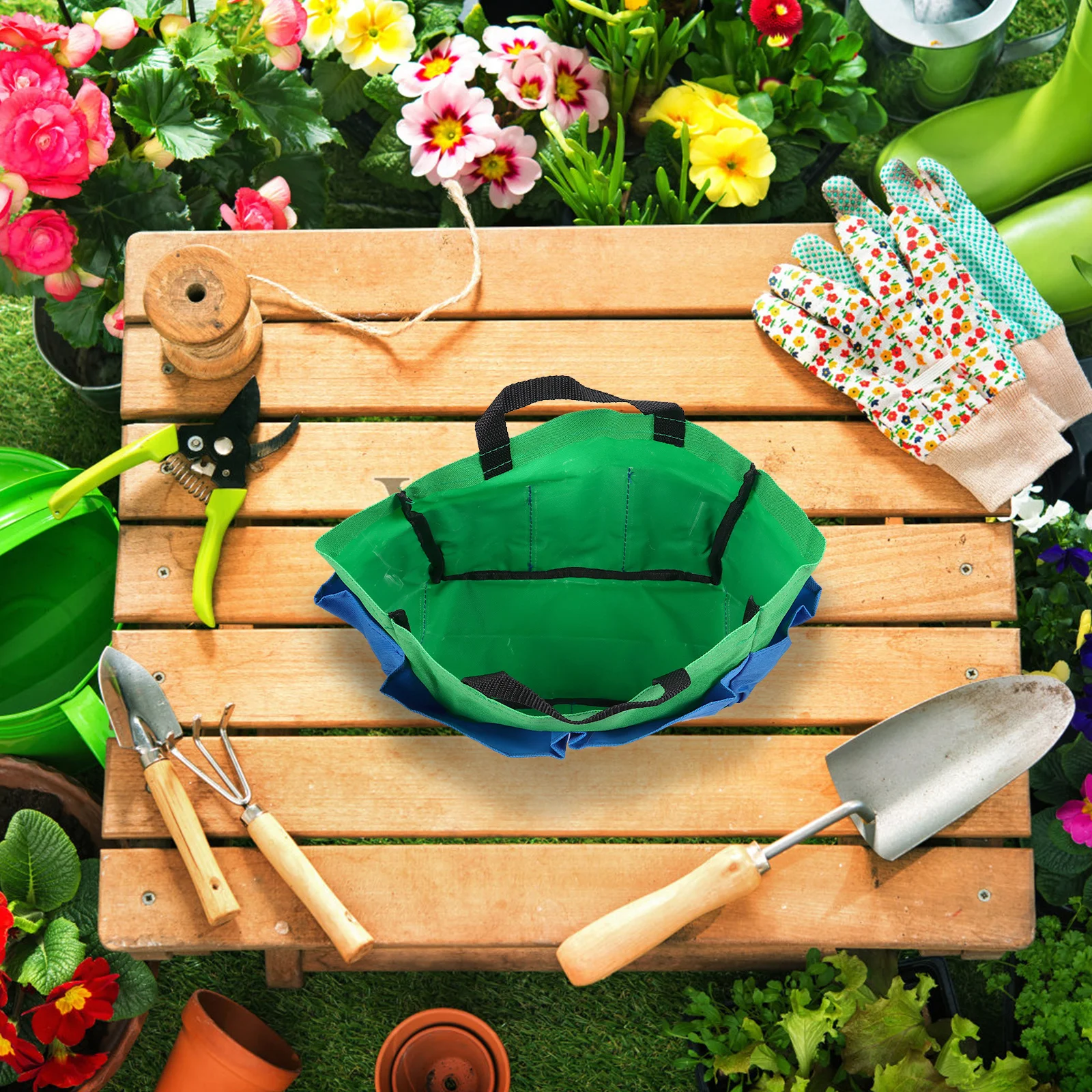 

Waterproof Oxford Cloth Gardening Tool Bag Portable Garden Tote Storage Basket for Garden Tools Accessories Hand Tools Bag