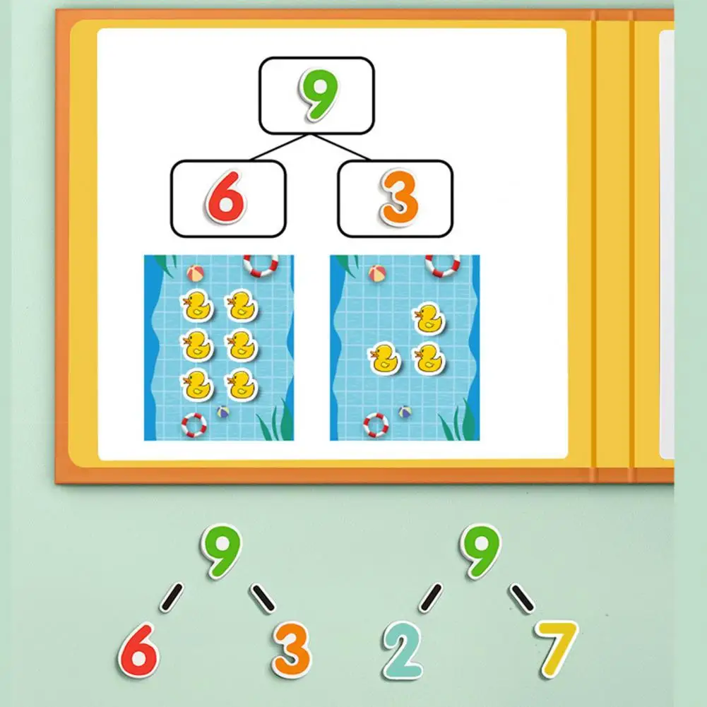 Magnetische Mathe Arbeitsbuch Kinder Magnet buch pädagogische magnetische Mathematik Puzzle Board Set für Kinder Addition Subtraktion für Jungen