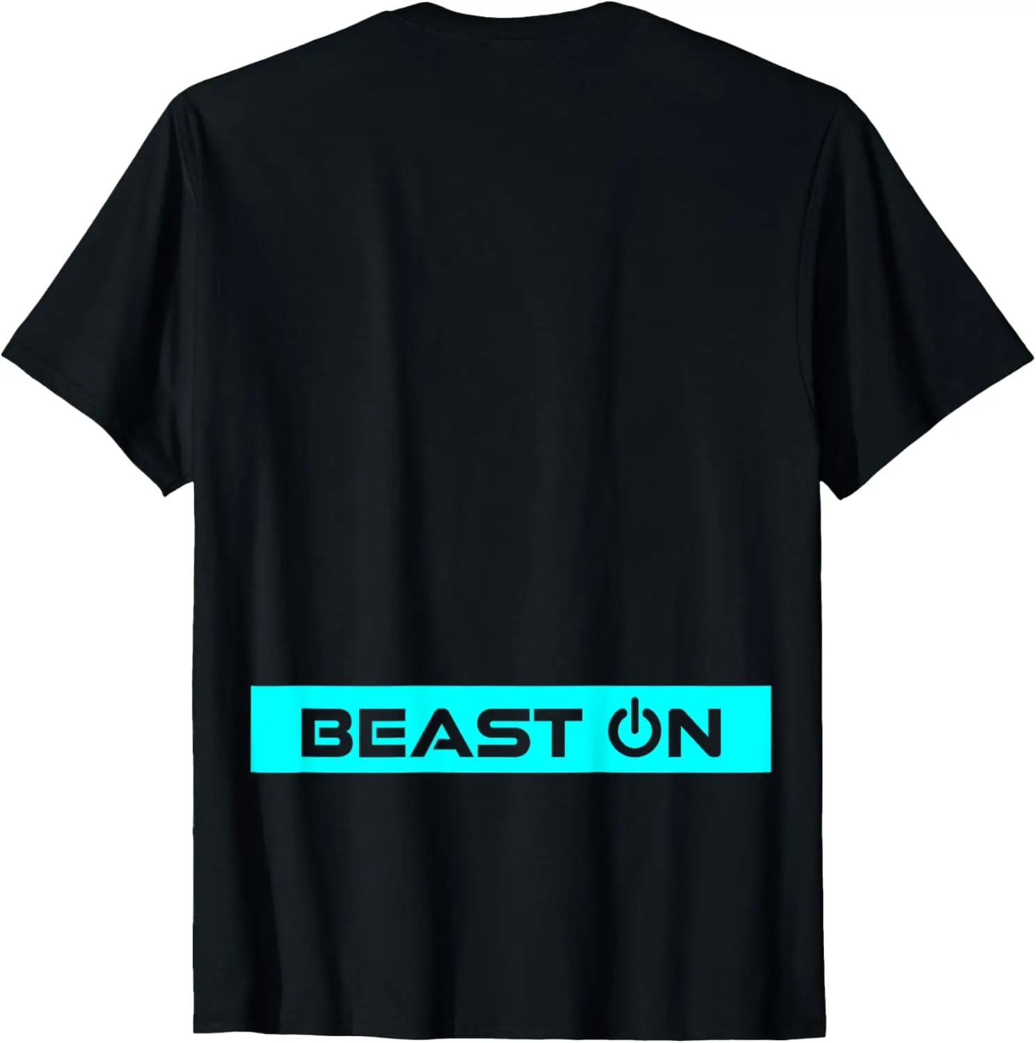 Beast On Back Motif Light Blue Colour Fitness Gym Motivation T-Shirt