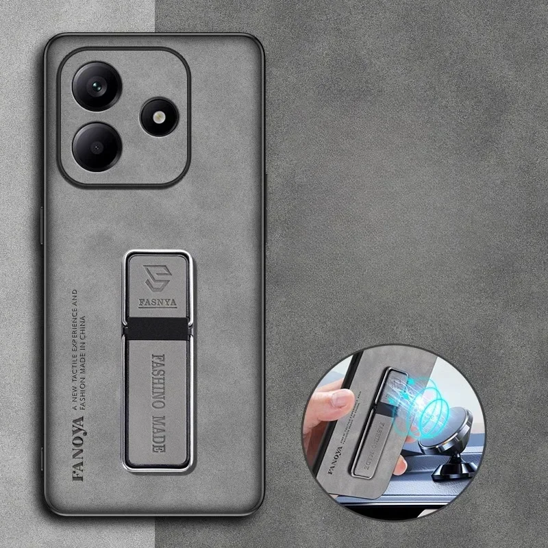 

For Xiaomi Poco X7 Pro 5G Case Luxury Car Magnetic Holder Phone Cases For Xiaomi Poco X7 Pro Ironman X 7 Pro Leather Back Cover