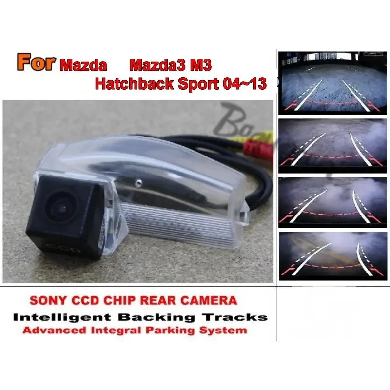 

Для Mazda 3 Mazda3 M3 Hatchback Sport 04 ~ 13 Smart Tracks Chip Camera/HD CCD Интеллектуальная динамическая парковочная автомобильная камера заднего вида