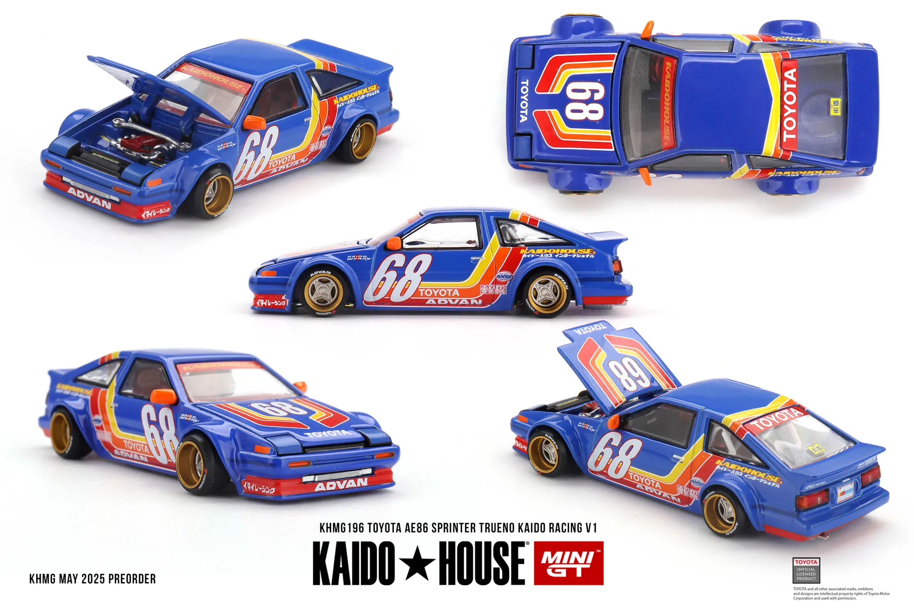 Kaido House + MINIGT Toyota AE86 Sprinter Trueno Kaido Street V1