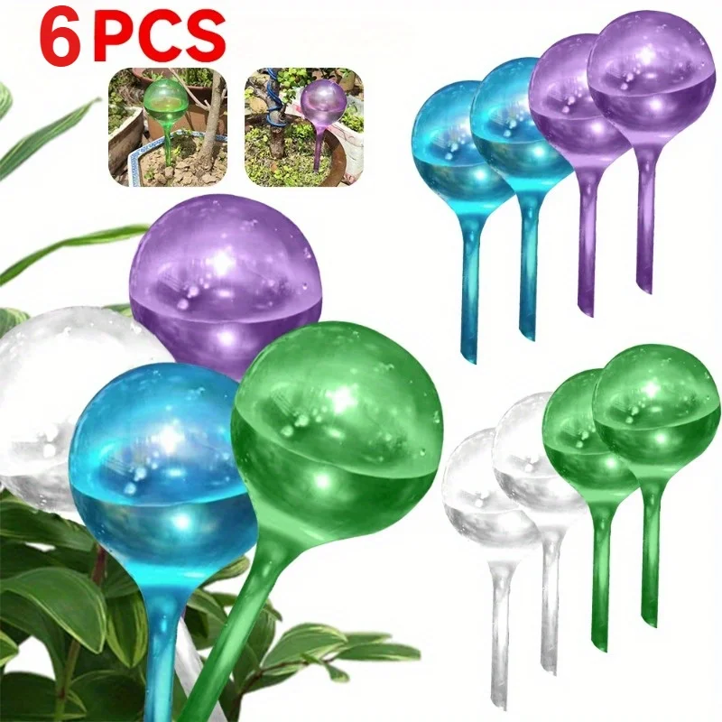 6PCS Horticultural indoor potted plant automatic watering device with glass proof transparent ball watering device
