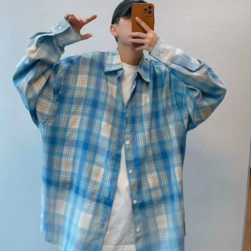 

High Street Fashion Long Sleeve Shirt Men Women Couple Matching Street Style Fabric Trendy Loose Fit Unisex Design 2025 New