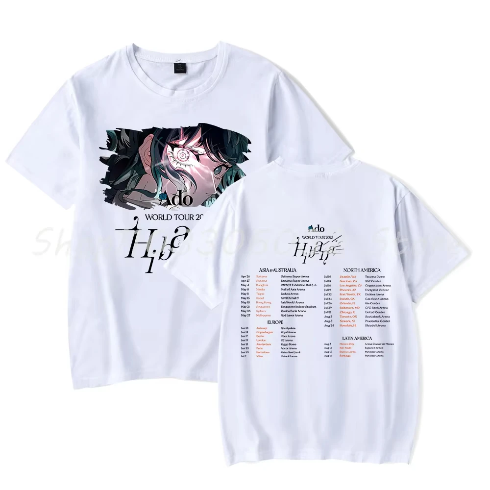 Ado Hibana World Tour 2025 Merch T-Shirt Women Men Casual Crewneck Short Sleeve Tee