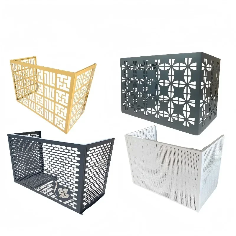 Aluminum alloy AC protection register grille perforated outdoor air conditioning unit cover for basement heating