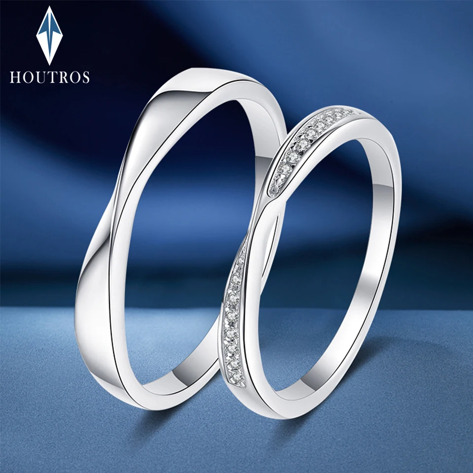 

Real 925 Sterling Silver Moissanite Ring Promise Wedding Couple Rings Valentine's Day Anniversary Gift Unisex Band for Women Men