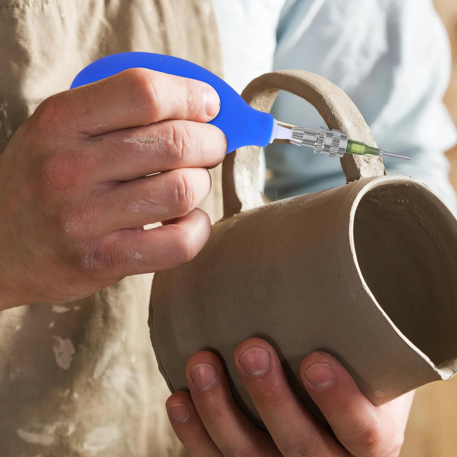 

1 Set Of Glaze Squeeze Bottle With Fine Tip For Ceramic Pottery Tools Precision Applicator Kit For Clay Craft Mud Decorating