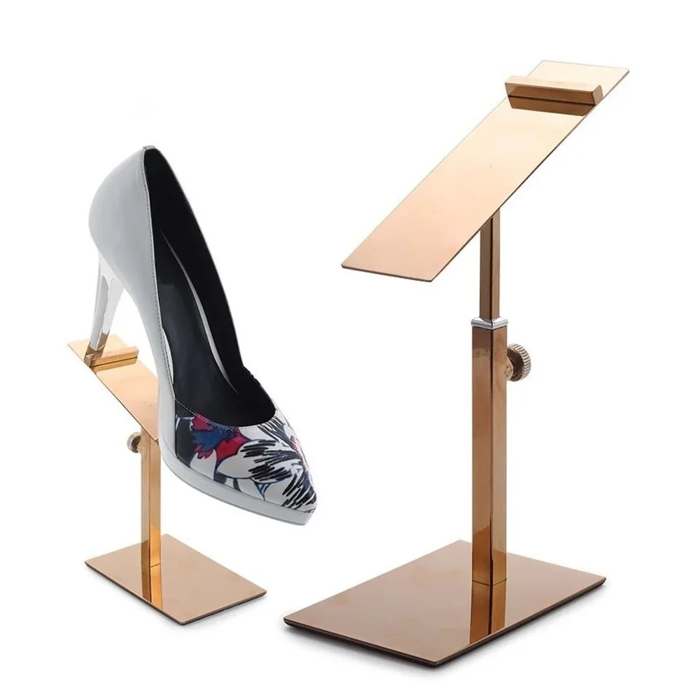 Metal Shine Silver Shoe Display Stands, Store Racks