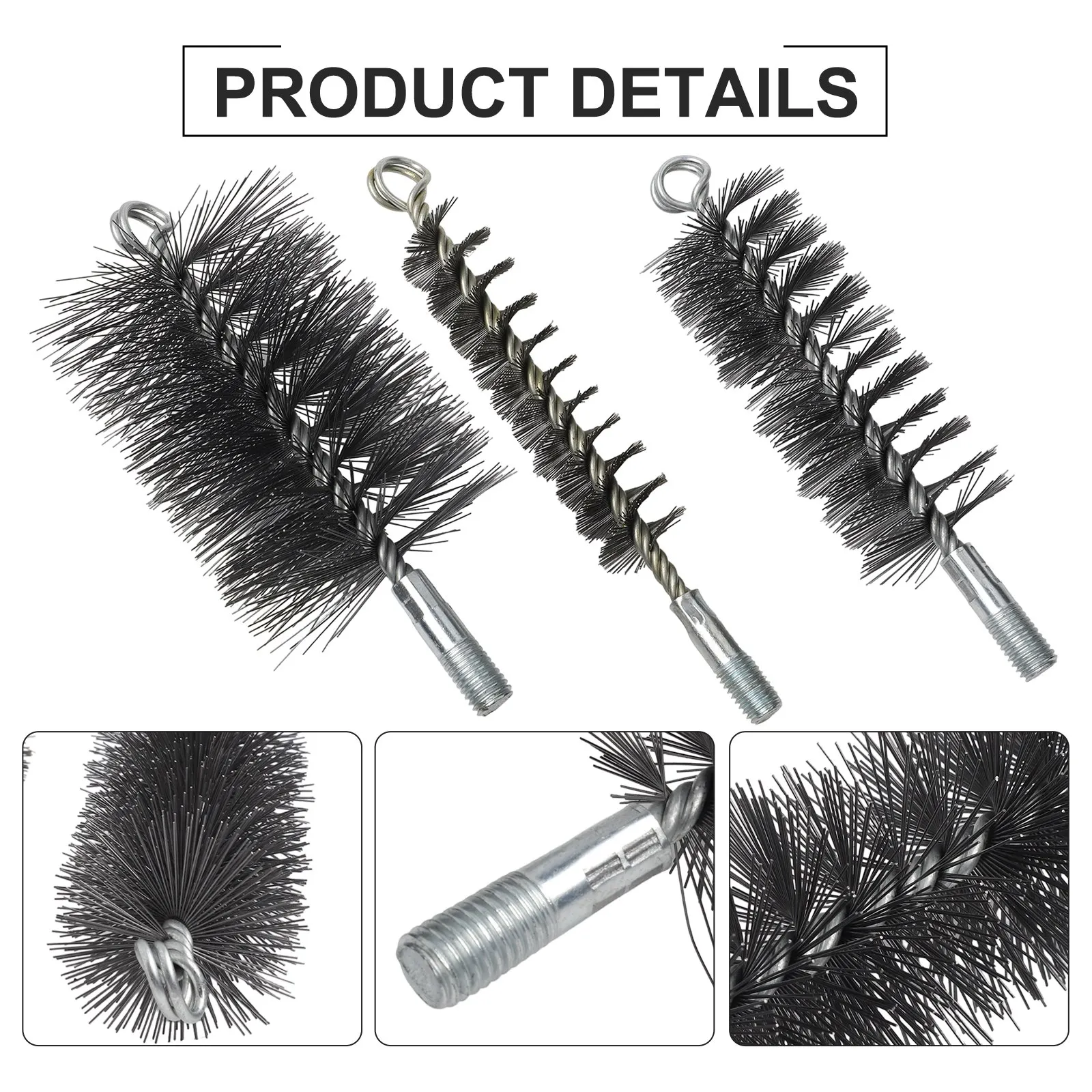 50mm Pipe Brush High Temperature Resistance Multiple Sizes For Versatility Comfortable Grip Regular Maintenance For Stoves