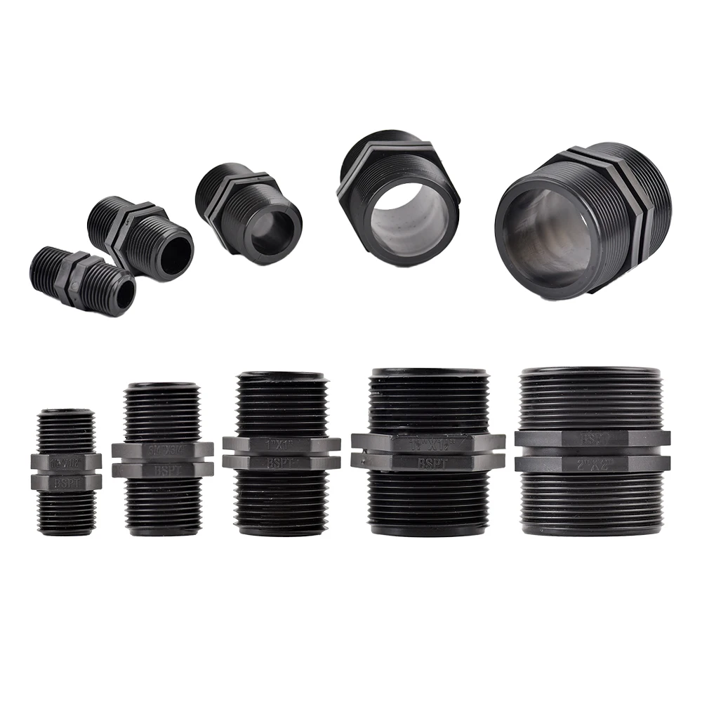 

1Pc Male Thread Plastic Connector Garden Water Tube Joint Adapter 1/2"3/4"1" 1.5" 2" Aquarium Fish Tank Pipe Connector Fittings