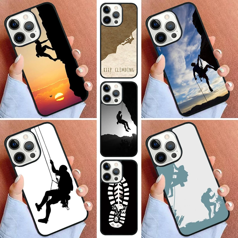 Mountain Climbing Phone Case For iPhone 16 15 14 Pro 11 13 12 Mini Max SE 2020 6S 7 8 Plus Cover Capa