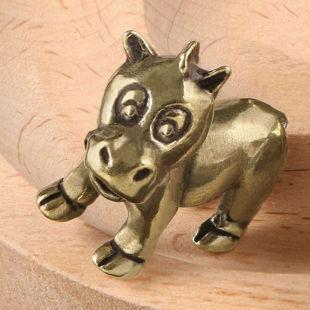 

2 Pcs Brass Horse Figurine Retro nament Statue Craft Small Size Home Office Gift Miniature Adornment Creative Decor