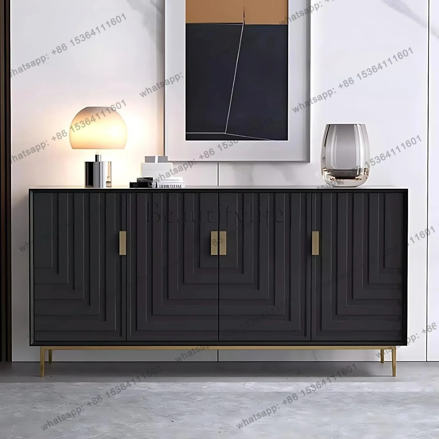 

60.Italian simplicity, modern customization, light luxury side cabinets, household porch cabinets, fashionable storage decorat