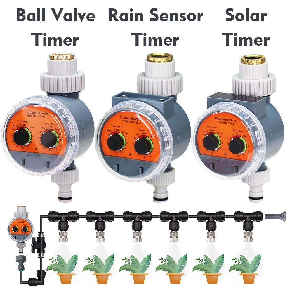 1 zestaw ogrodowy zawór kulowy czujnik deszczu/zegar słoneczny automatyczne programowanie sterownik podlewania domowy system nawadniania