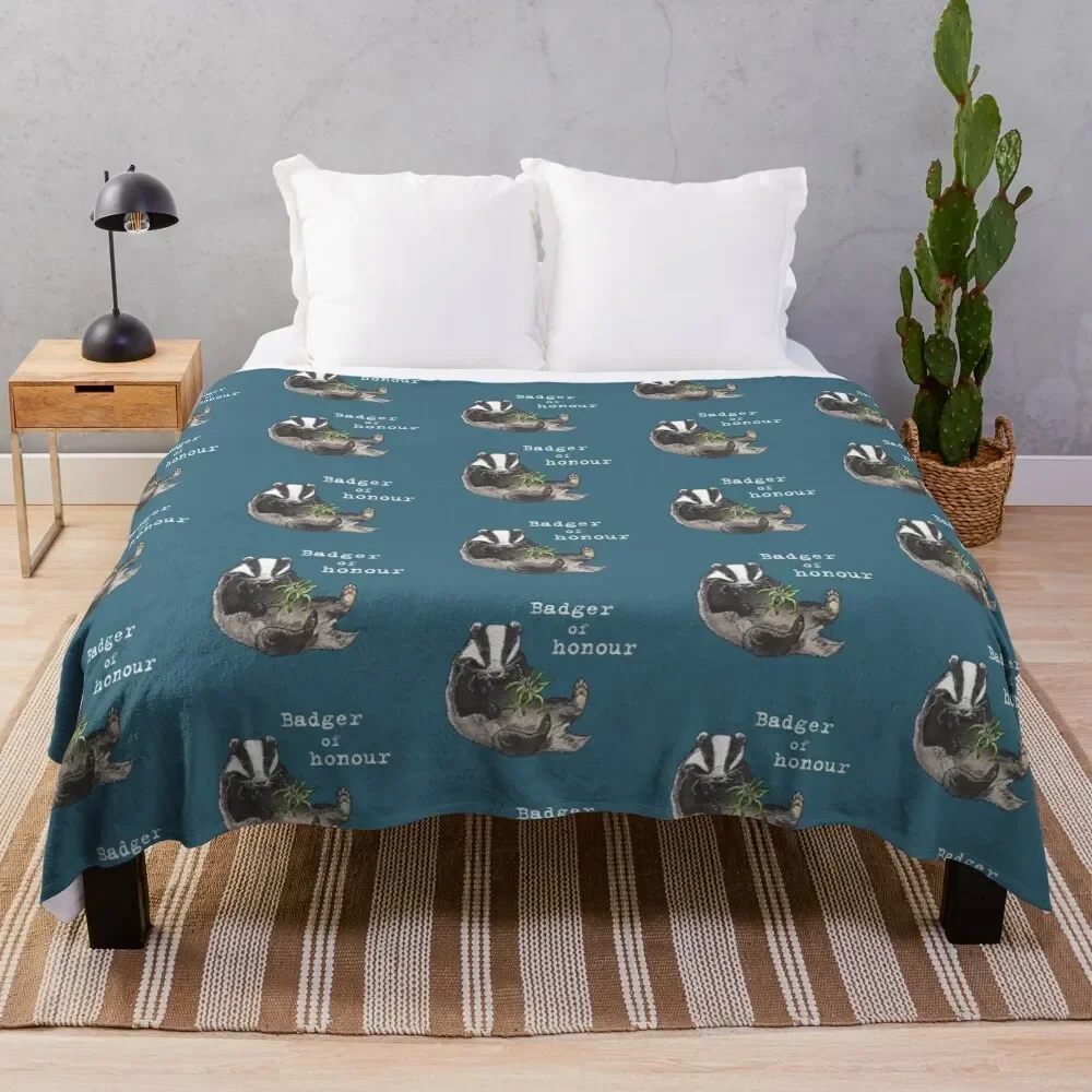 

Badger - Animal series Throw Blanket Luxury Throw Decorative Sofa Blankets