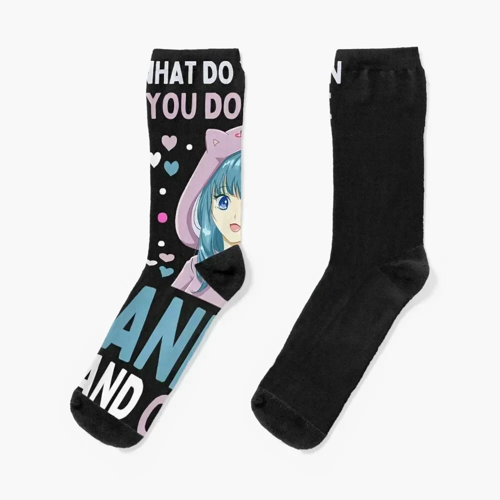 

Japan Anime Cat What Do You Mean You Don't Like Anime & Cats Socks hockey custom anime christmass gift Man Socks Women's