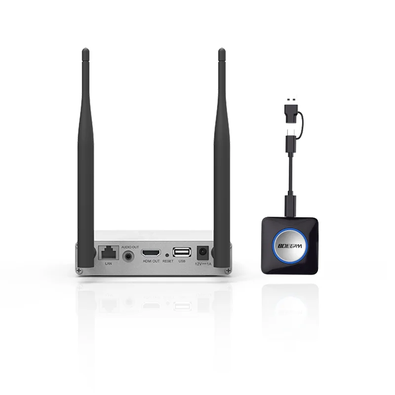 

BYOD Wireless Presentation System Dual-Band 5G/2.4G, 4K/1080P, Plug & Play, 50m Range for Meeting Rooms