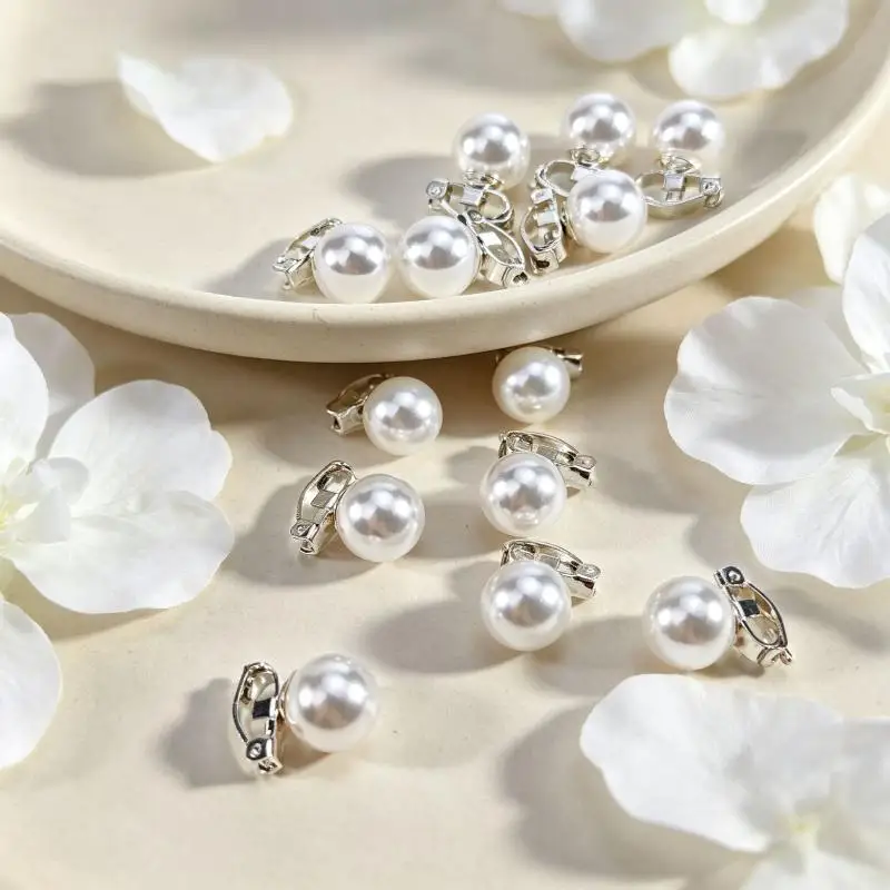 10 Stück/Set Französische runde Haarnadeln mit Imitationsperlen, Mini-Haarspangen, Braut-Haarschmuck für Mädchen und Frauen, Party-Dekoration – Detail 5