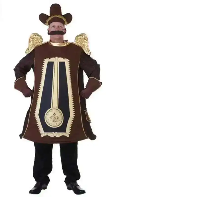 

New Halloween Kids Adults Men Boy Alarm Clock Cosplay Clothes Stage Beauty and the Beast Performance Props Alarm clock Costumes