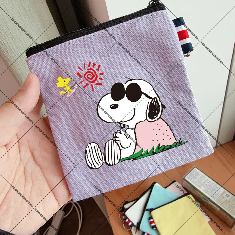 سنوبيس صغيرة سستة نمط المحفظة سيدة الطازجة قماش يده المحمولة محفظة نسائية للعملات المعدنية شخصيات كرتونية فتاة سماعة حقيبة تخزين المال #2