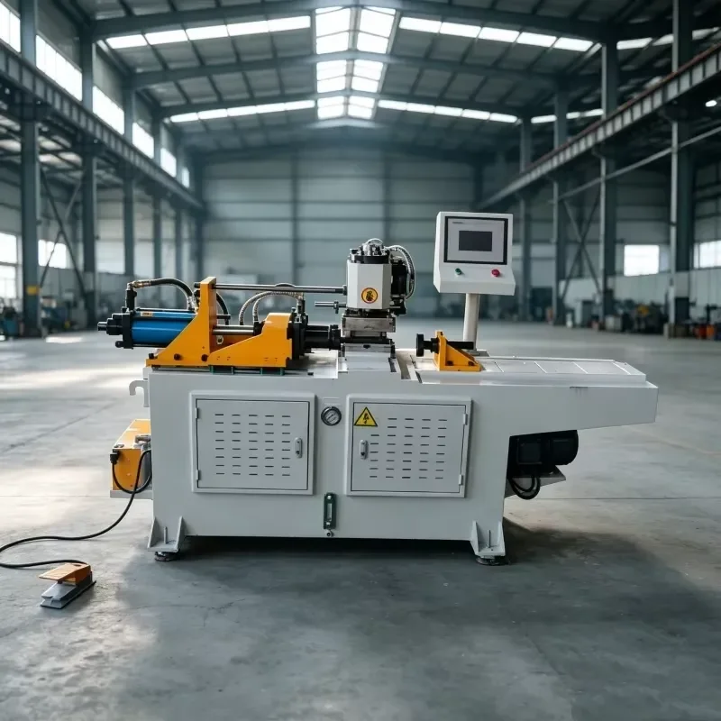 60 Single Head Dual Station Pipe Swaging Machine Tube Shrinking Tubular Tapering Equipment Profile Flaring Upsetting
