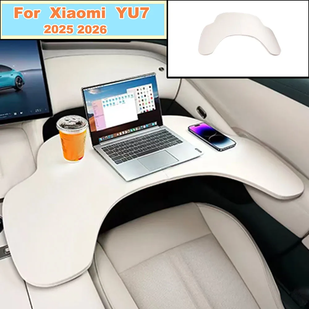 

For Xiaomi YU7 2025 2026 Nappa Leather Foldable Car Small Table Board Multi-Function Interior Accessories