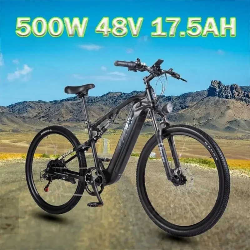 1000W 48V17.5AH Motor 26Inch Mountain Off-Road Electric Bike Lithium Battery Adult Mountain Ebike