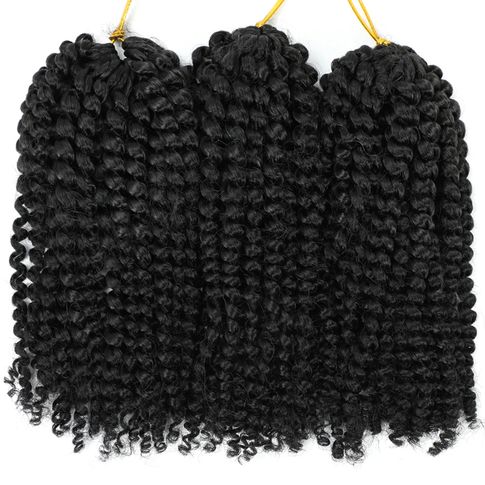 12 inch Short Marlybob Crochet Curly Brais Hair Extension Kinky Passion Twist Crochet Hair Braiding meche curly pour tresse