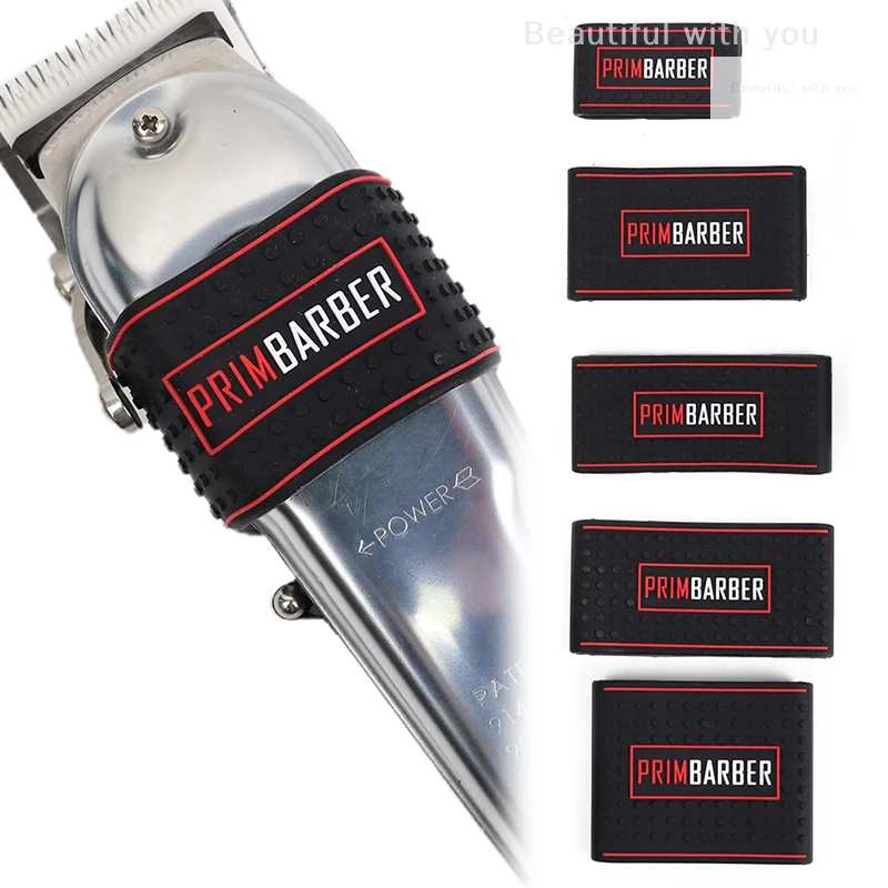 5 Pc Non Slip Barber Clipper Bands, Professional Barber Clipper Grips, Heat Resistance Barber Sleeve Hair Clipper HolderTools